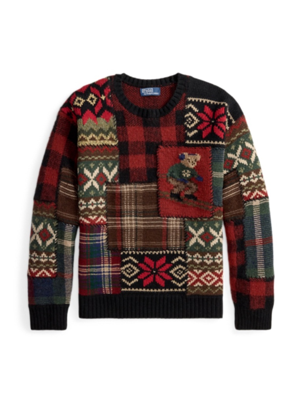 Polo Bear Patchwork Sweater